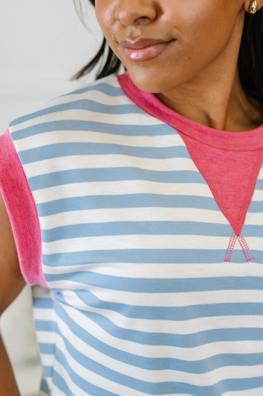 Following Through Color Block Muscle Tee