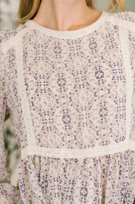 Gorgeous Girl Floral Peplum Blouse