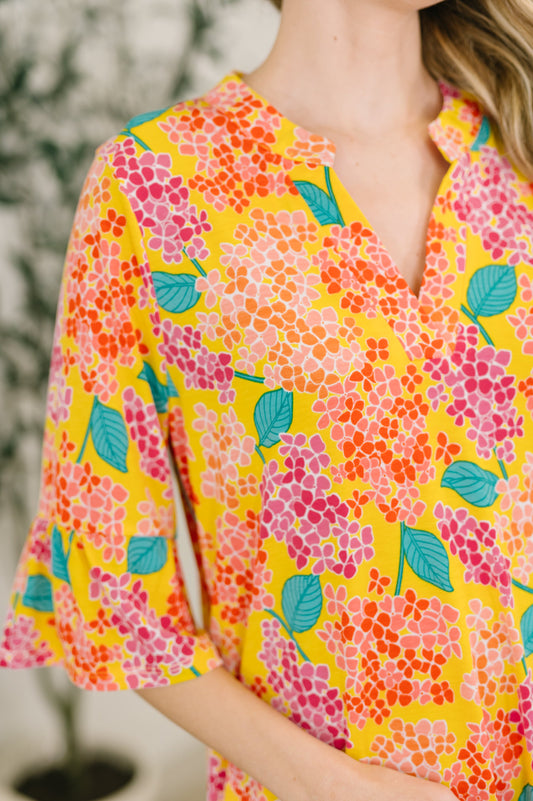 Lizzy Sunday Dress in Leaf Multi Floral