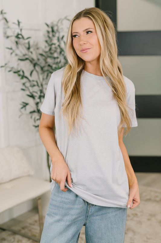 Rest Assured Basic Relaxed Tee in Heather Grey