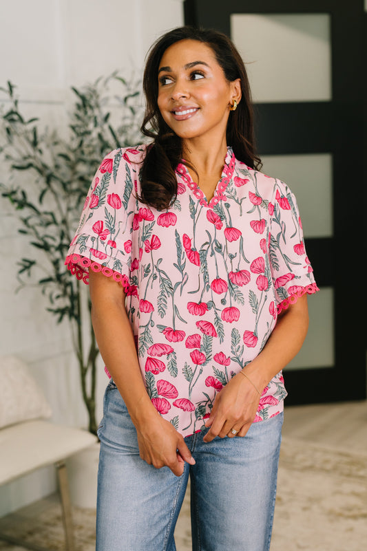 Show me Now Trim Detail Blouse