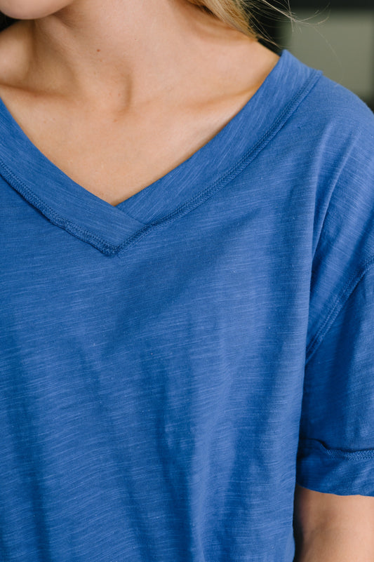 Thanks To You Relaxed Tee in Royal Blue
