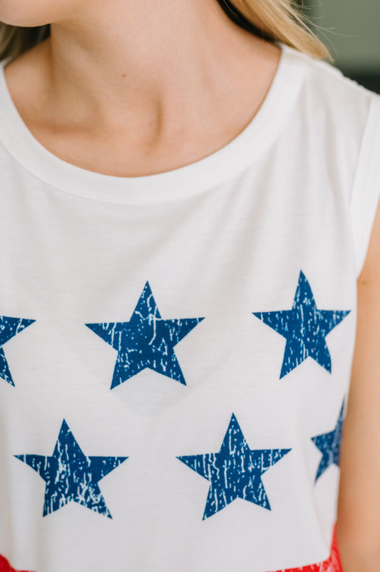 United Together Graphic Flag Tank