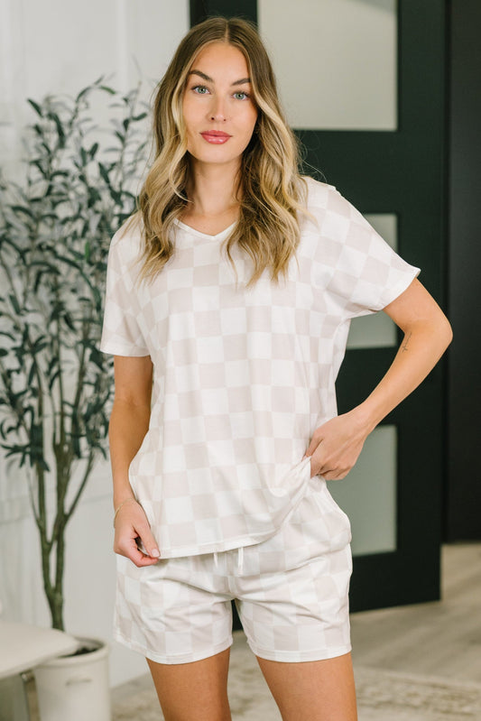 Waiting There for You Checkered Top and Bottom Set