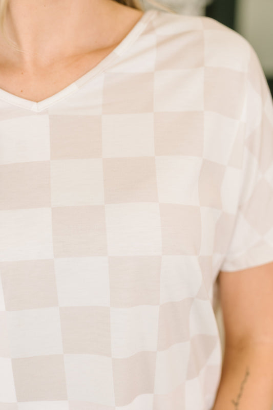 Waiting There for You Checkered Top and Bottom Set