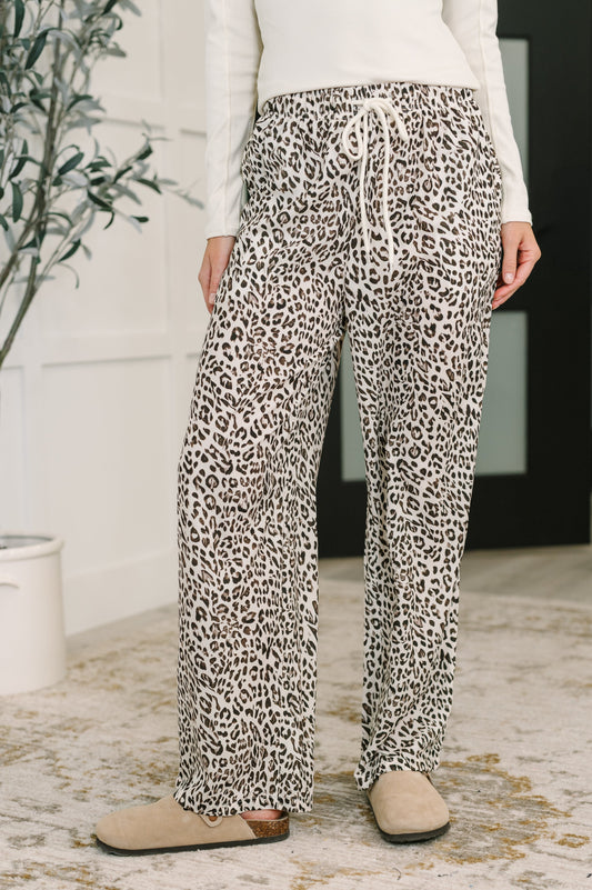 Wander Wild Leopard Drawstring Pants