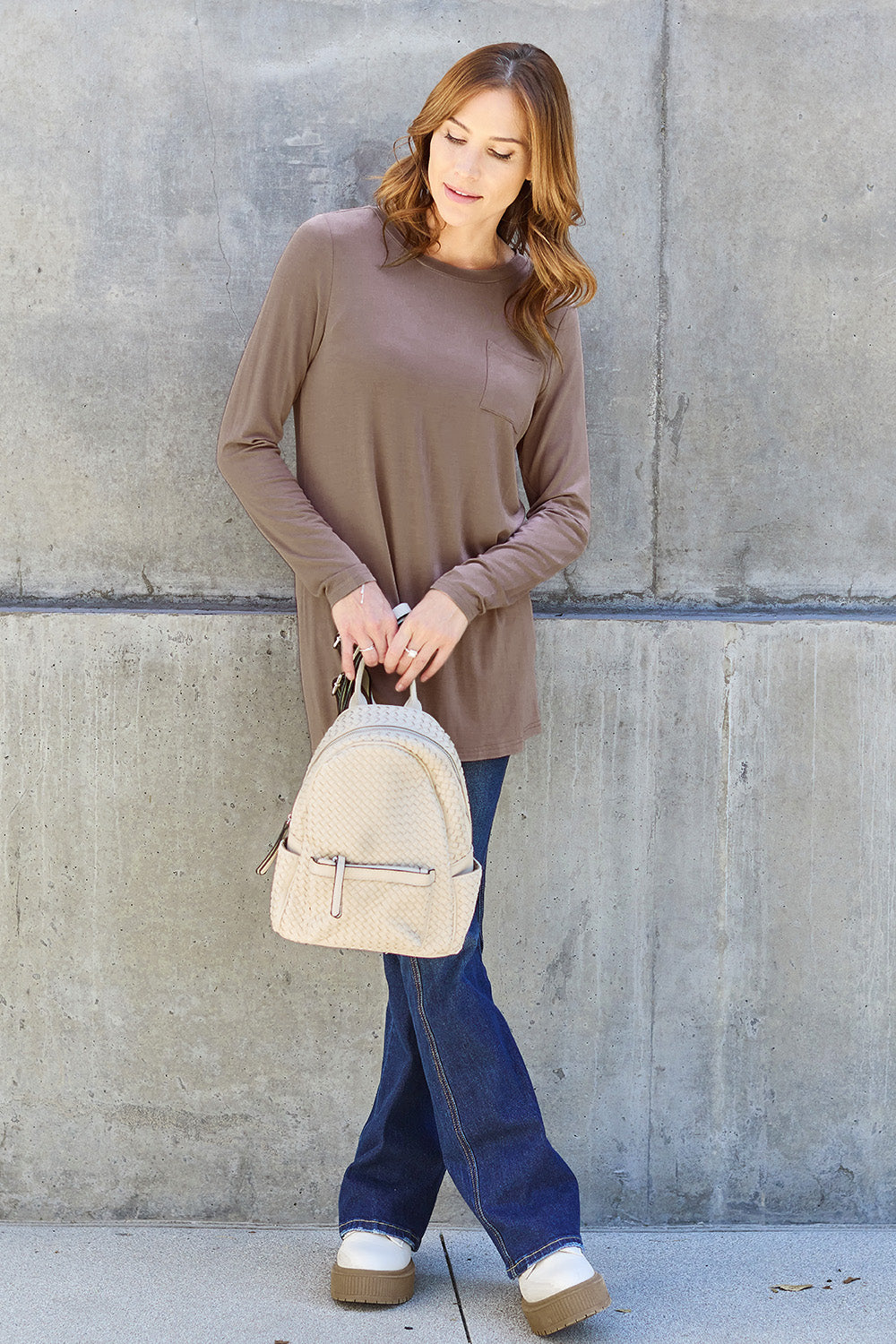 Round Neck Long Sleeve Top - 5 Colors