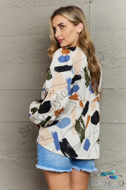 Wishful Thinking Multi Colored Printed Blouse Shirts & Tops