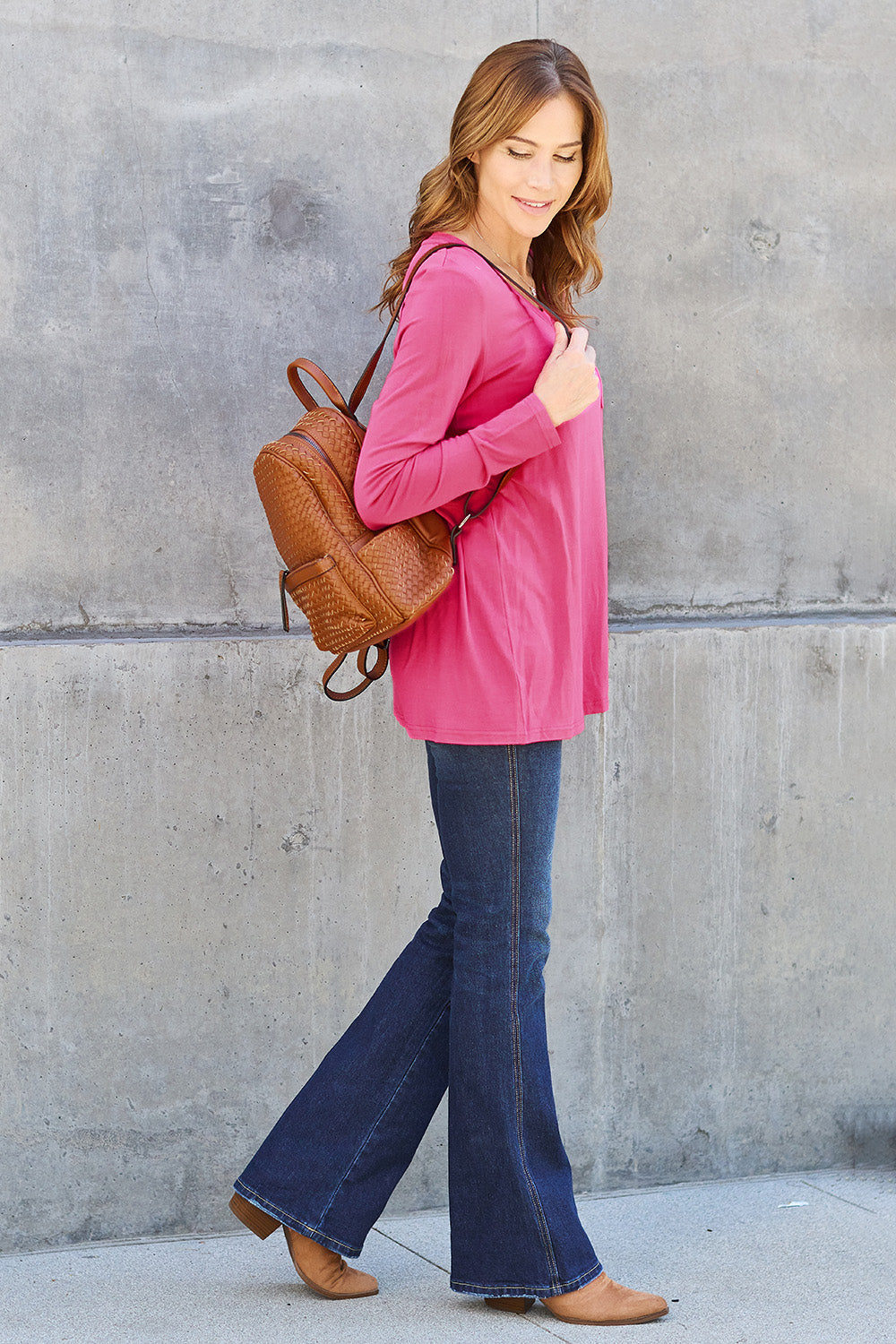 V-Neck Long Sleeve Top - 5 Colors
