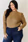 Ribbed Mock Neck Puff Sleeve T-Shirt - 5 Colors