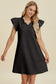 Ruffled V-Neck Cap Sleeve Dress - 5 Colors