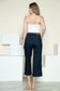 Judy Blue Side Seam Braid Detail High Rise Crop Wide Leg Jeans