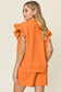 Texture Flounce Sleeve Top and Drawstring Shorts Set - 13 Colors