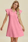 Ruffled V-Neck Cap Sleeve Dress - 5 Colors