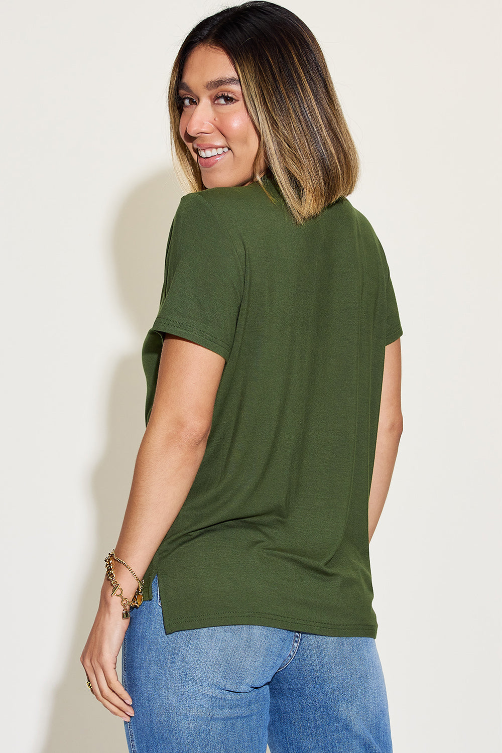 V-Neck High-Low Short Sleeve T-Shirt - 7 Colors