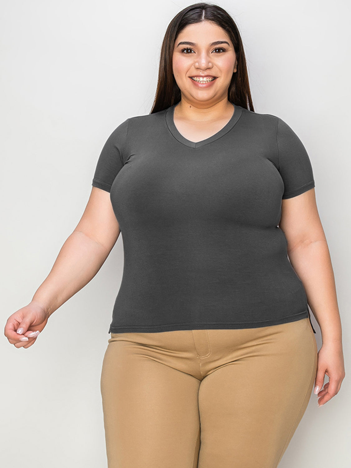 V-Neck High-Low Short Sleeve T-Shirt - 7 Colors