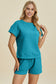 Texture Short Sleeve Top and Shorts Set - 5 Colors