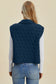 Pocketed Texture Snap Down Vest Coat - 2 Colors