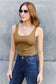 Square Neck Wide Strap Tank - 5 colors