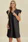 Ruffled V-Neck Cap Sleeve Dress - 5 Colors