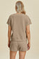 Texture Short Sleeve Top and Shorts Set - 5 Colors