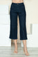 Judy Blue Side Seam Braid Detail High Rise Crop Wide Leg Jeans