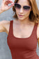 Square Neck Wide Strap Tank - 5 colors
