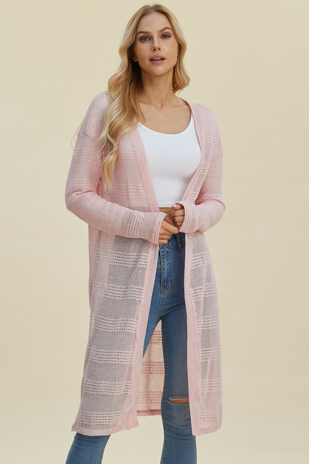 Open Front Longline Cardigan - 4 Colors