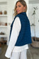 Pocketed Texture Snap Down Vest Coat - 2 Colors