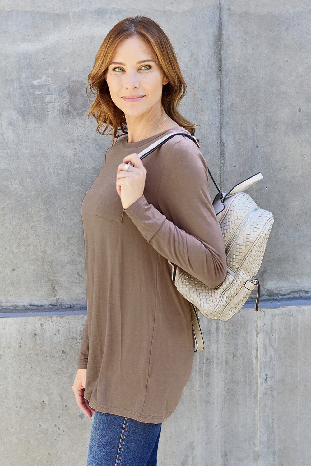 Round Neck Long Sleeve Top - 5 Colors