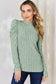 Ribbed Mock Neck Puff Sleeve T-Shirt - 5 Colors