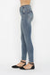Judy Blue Tummy Control High Rise Vintage Wash Hem Destroy Skinny Jeans