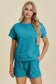 Texture Short Sleeve Top and Shorts Set - 5 Colors