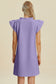 Ruffled V-Neck Cap Sleeve Dress - 5 Colors