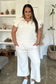 Texture Ruffle Short Sleeve Top and Wide Leg Pants Set - 5 Colors