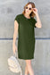 Round Neck Short Sleeve Dress with Pockets - 5 colors