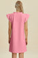 Ruffled V-Neck Cap Sleeve Dress - 5 Colors
