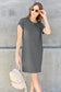Round Neck Short Sleeve Dress with Pockets - 5 colors