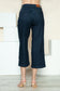 Judy Blue Side Seam Braid Detail High Rise Crop Wide Leg Jeans