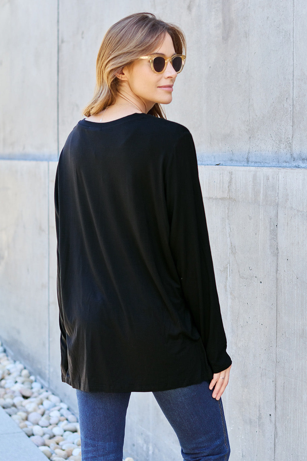V-Neck Long Sleeve Top - 5 Colors