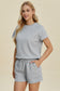 Texture Short Sleeve Top and Shorts Set - 5 Colors