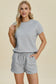 Texture Short Sleeve Top and Shorts Set - 5 Colors