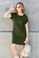 Round Neck Short Sleeve Dress with Pockets - 5 colors