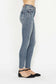 Judy Blue Tummy Control High Rise Vintage Wash Hem Destroy Skinny Jeans