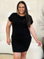 Round Neck Short Sleeve Dress with Pockets - 5 colors