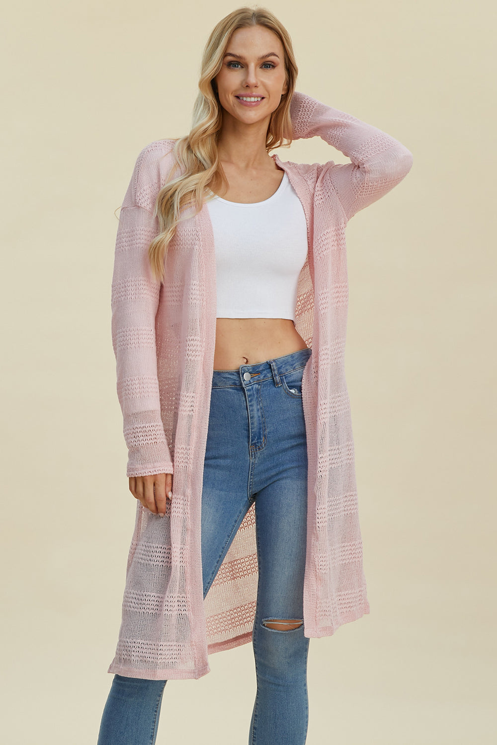 Open Front Longline Cardigan - 4 Colors
