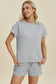Texture Short Sleeve Top and Shorts Set - 5 Colors
