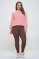 Fleece Lined High Waisted Leggings - Coffee Brown
