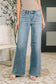 Judy Blue Mid Rise Retro Wide Leg Jeans