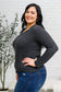 Alpine Raw Edge Long Sleeve Tee in Charcoal